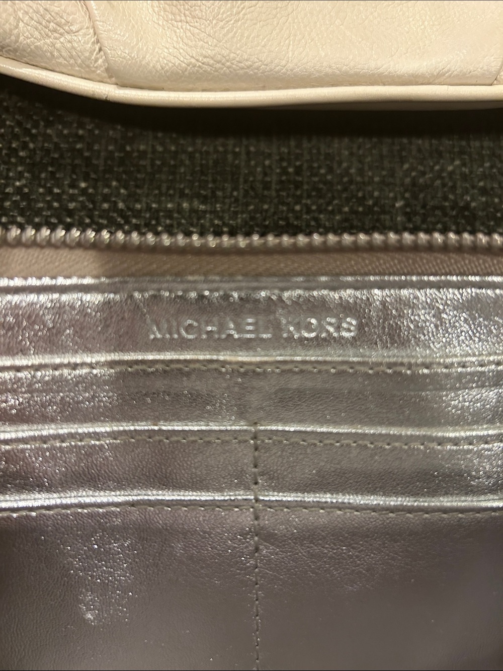 Michael Kors Neutral Snakeskin-Print Zip Wallet - Picture 6 of 7